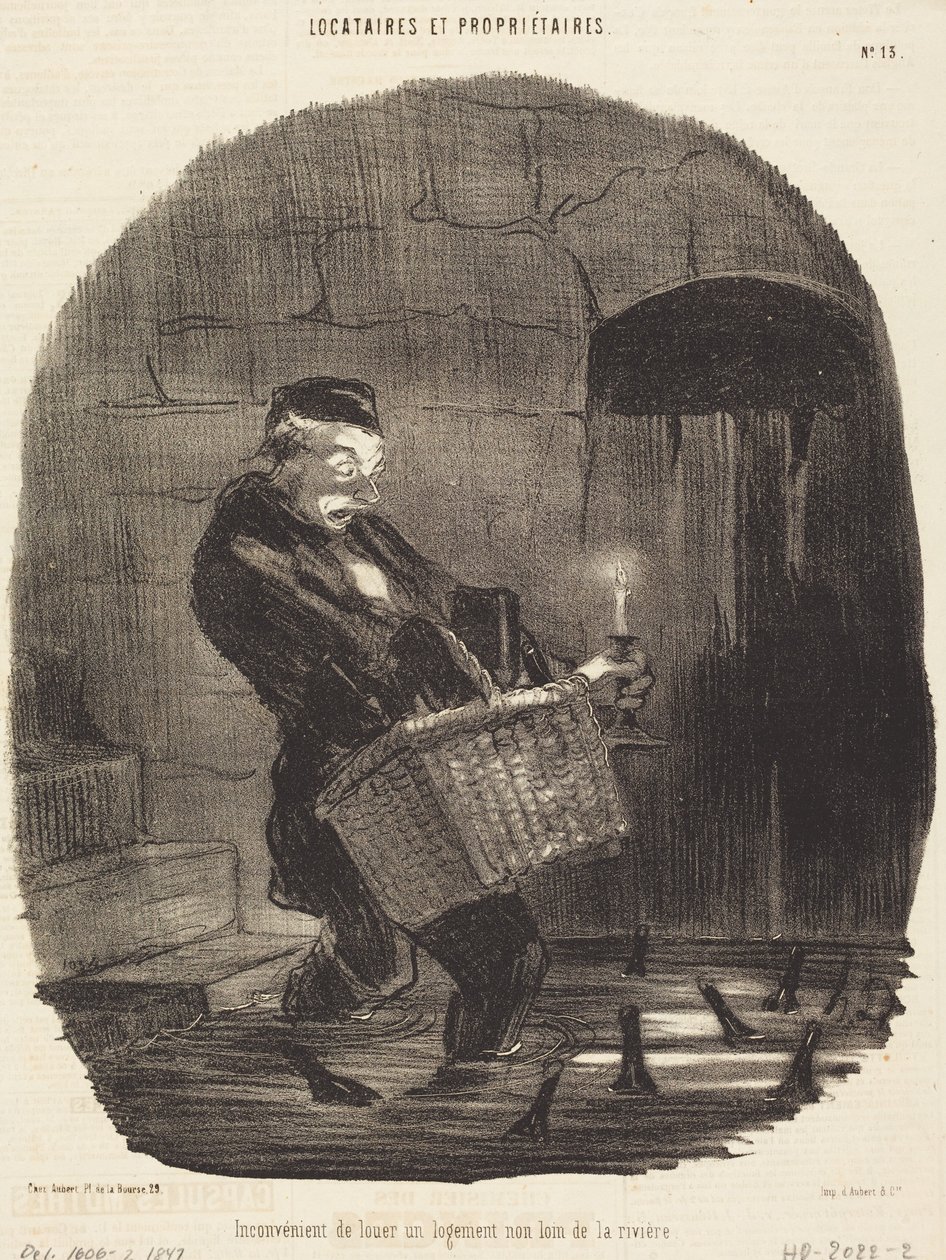 Ulempen ved at leje... tæt på en flod af Honoré Daumier