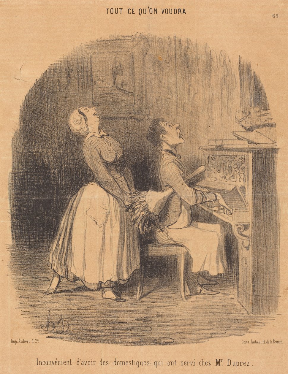 Ulempe... for tjenestefolk, der har tjent hos hr. Duprez af Honoré Daumier