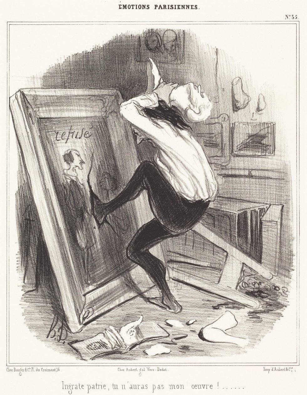 Utakkelige fædreland, du skal ikke få mit værk!... af Honoré Daumier