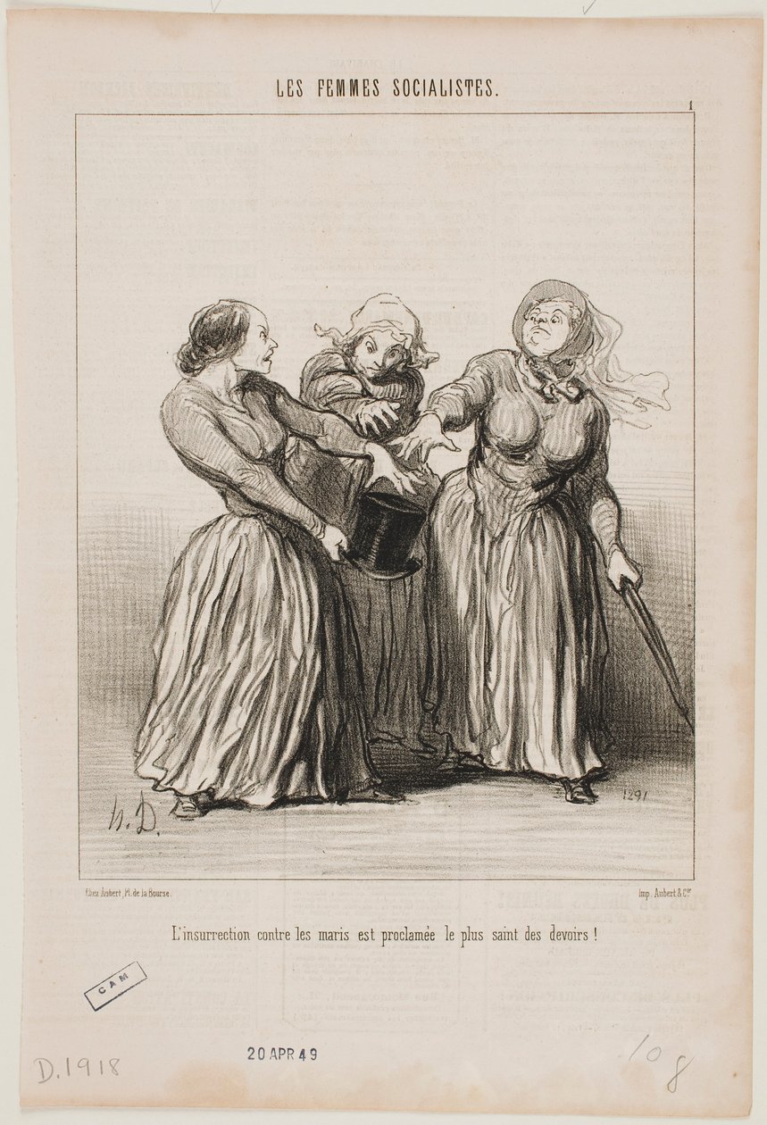 Oprør mod ægtemænd erklæres for livets første og helligste pligt! af Honoré Daumier