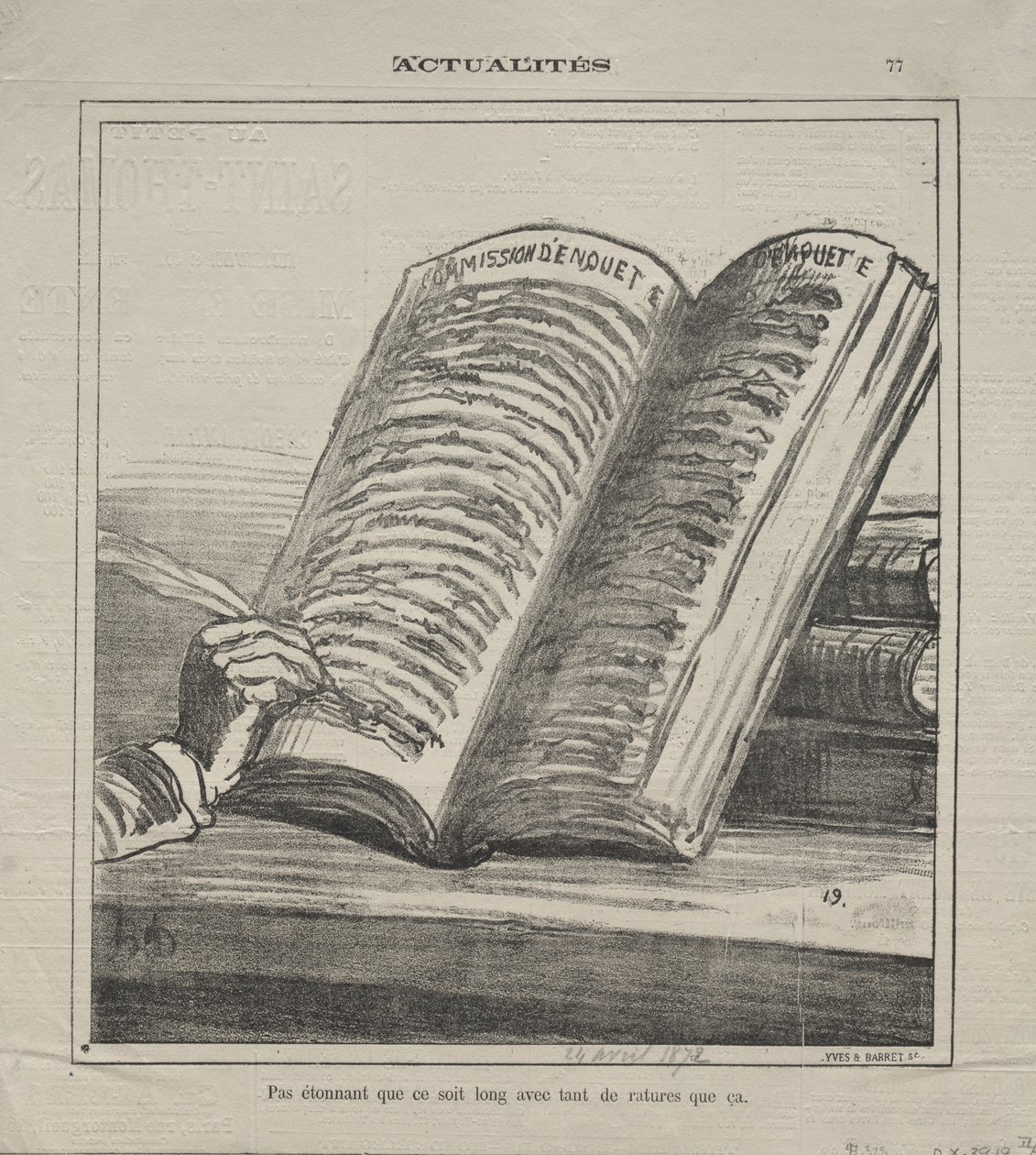 Aktualiteter (nr. 77): Bliv ikke overrasket over, at den er lang og med mange rettelser af Honoré Daumier