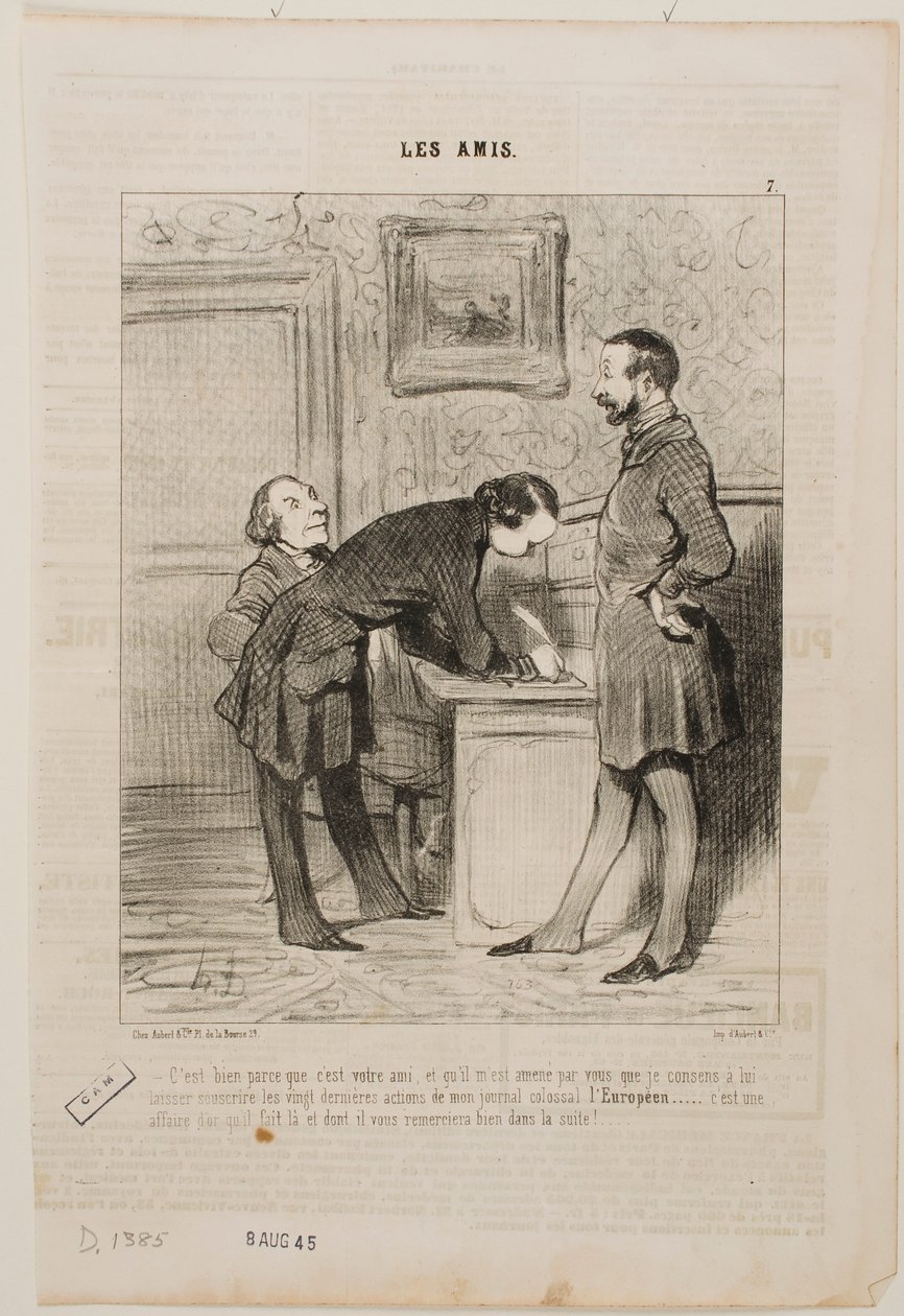Det er kun, fordi han er din ven... af Honoré Daumier
