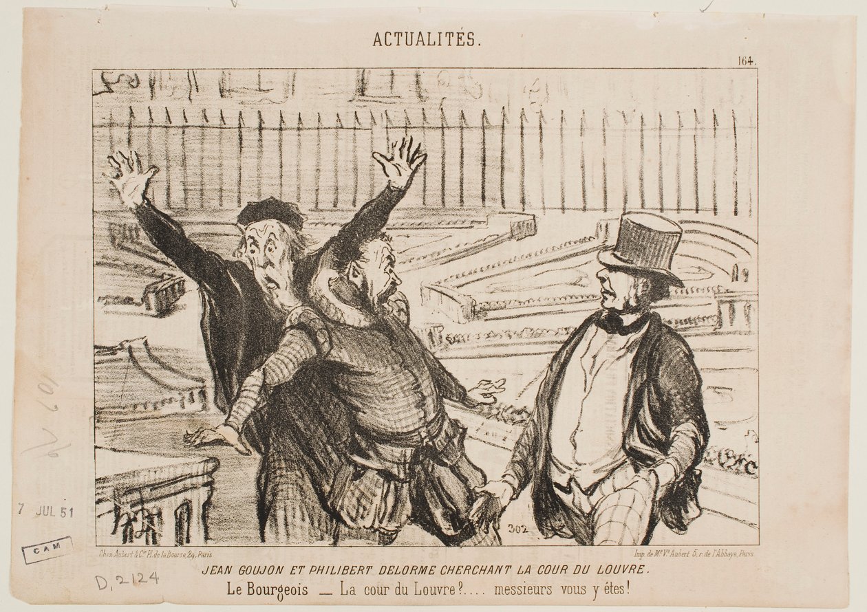Jean Goujon og Philibert Delorme af Honoré Daumier