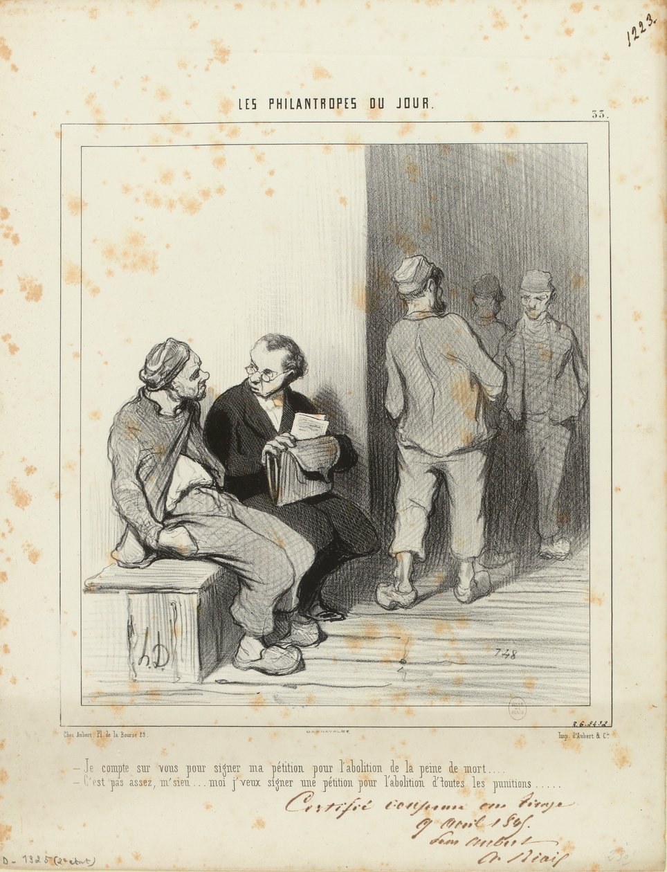 Jeg regner med, at I vil underskrive min underskriftsindsamling... / 33 af Honoré Daumier