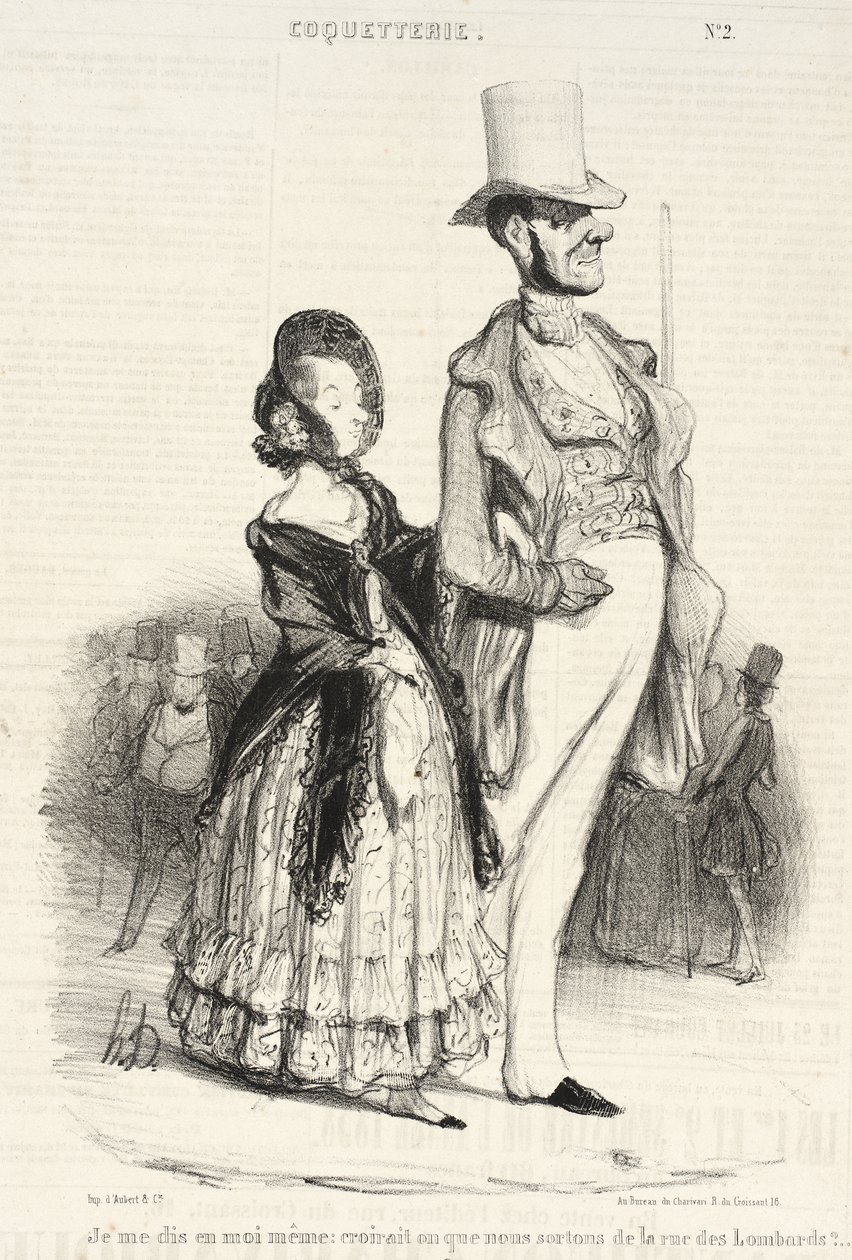 Jeg tænker ved mig selv: ville man tro... af Honoré Daumier