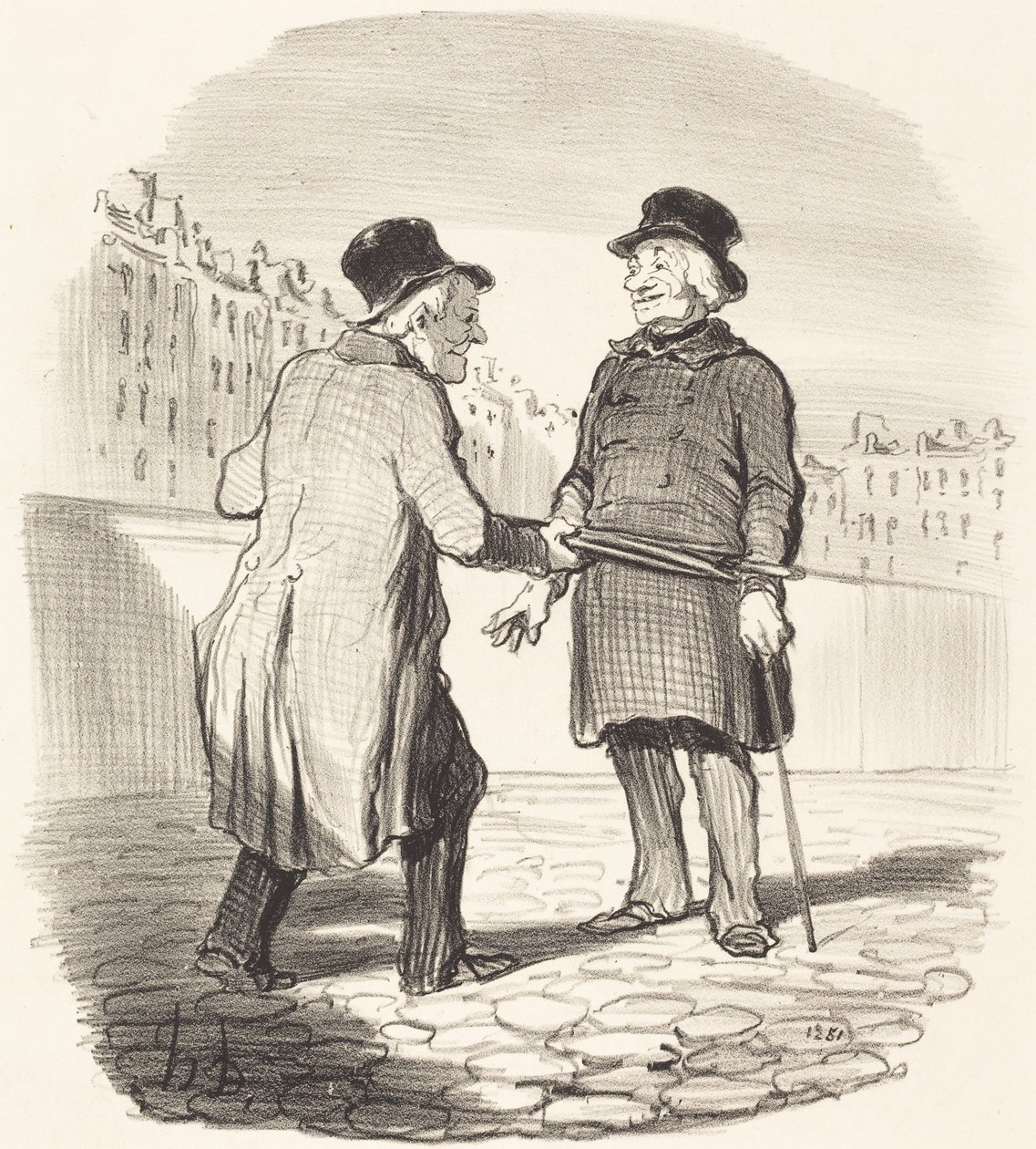 Jeg arresterer dig, dårligt emne... af Honoré Daumier