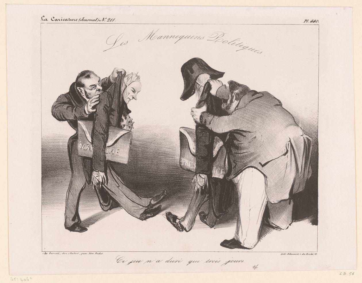 Karikatur af flåden og præsidentembedet af Honoré Daumier