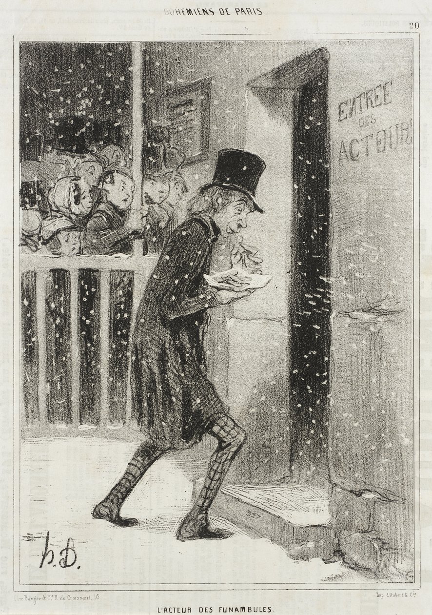 Skuespilleren fra Funambules af Honoré Daumier