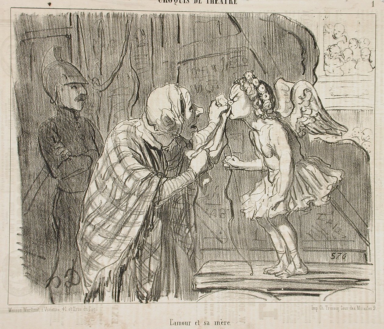 Kærligheden og dens mor af Honoré Daumier