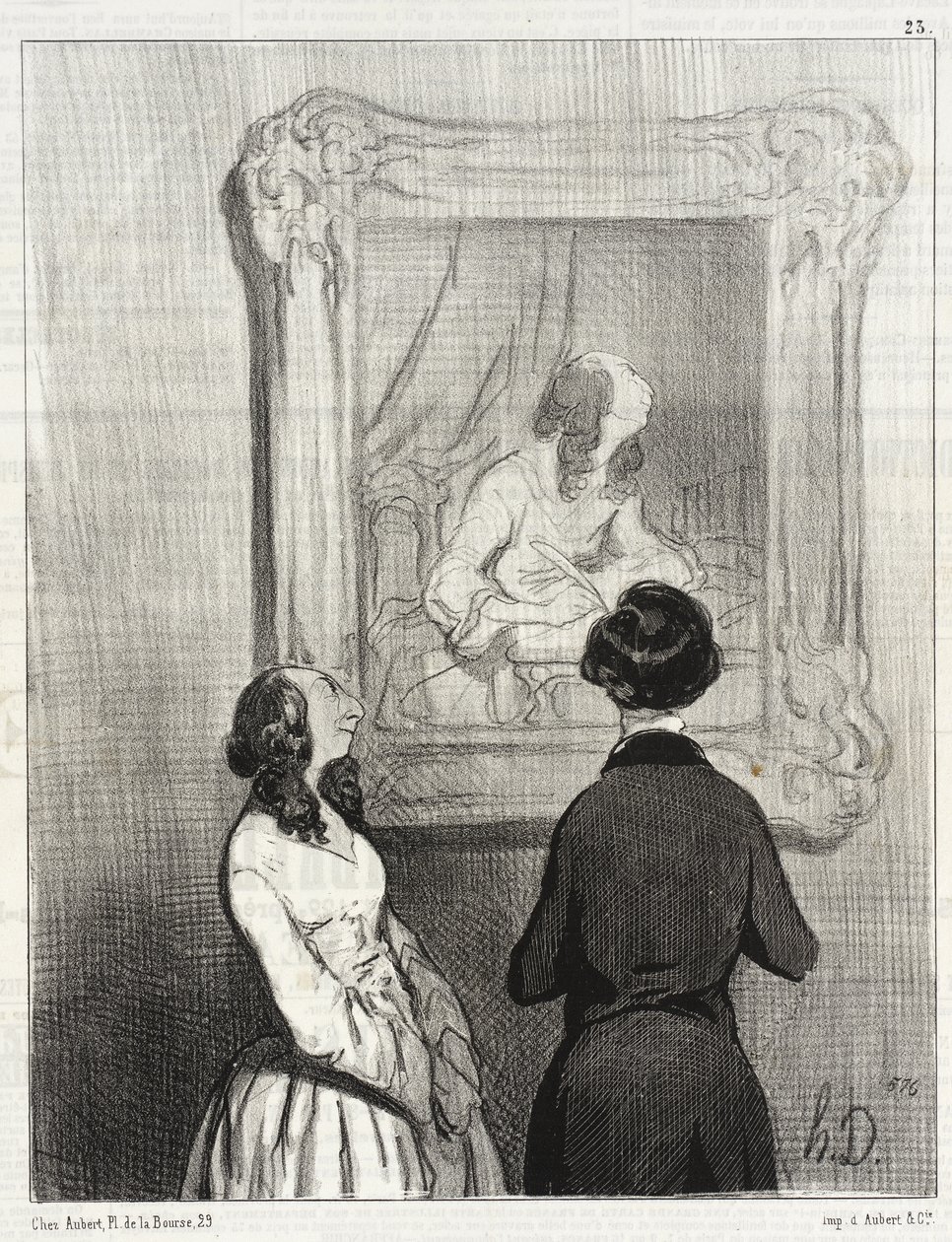 «Kunstneren har afbildet mig i det øjeblik, hvor jeg skriver... » af Honoré Daumier