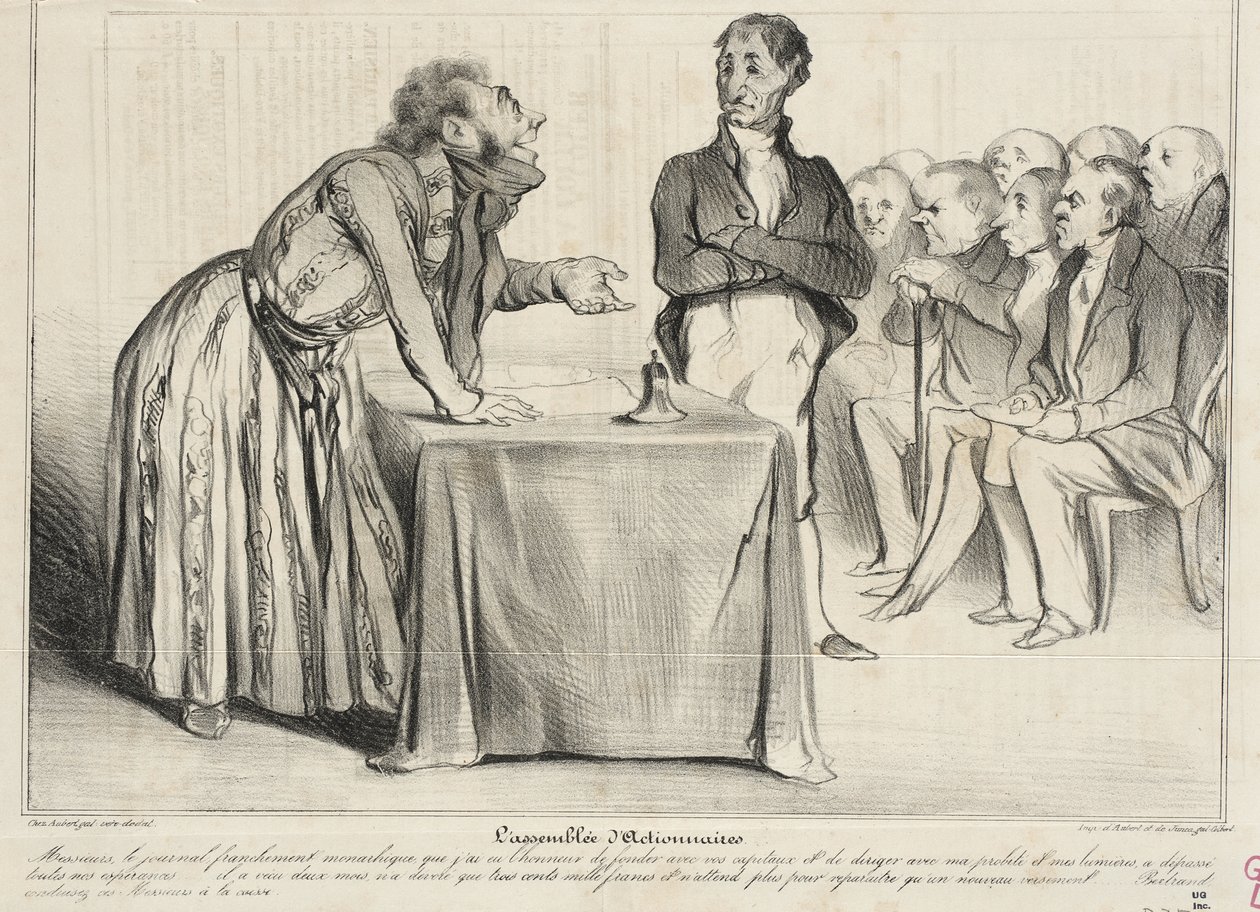 Aktionærernes generalforsamling af Honoré Daumier