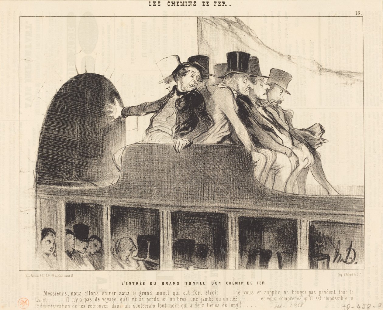 Indgangen til den store jernbanetunnel af Honoré Daumier