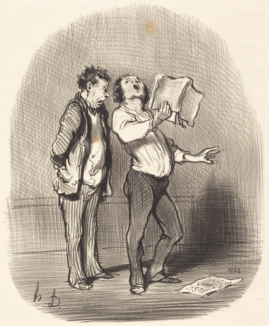 Ulempen ved at have en musikelskende ven af Honoré Daumier
