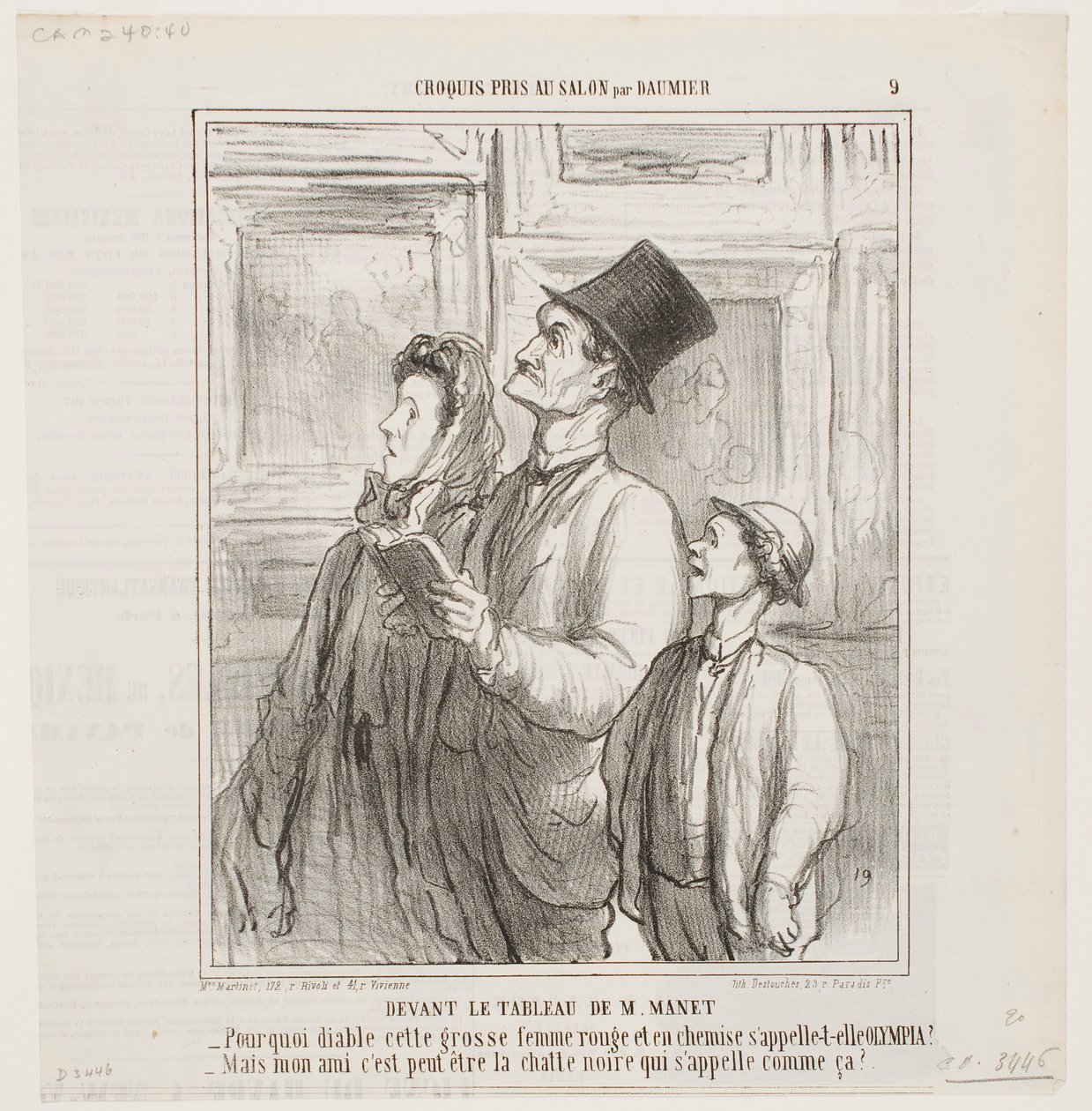 Ser på Manets maleri af Honoré Daumier