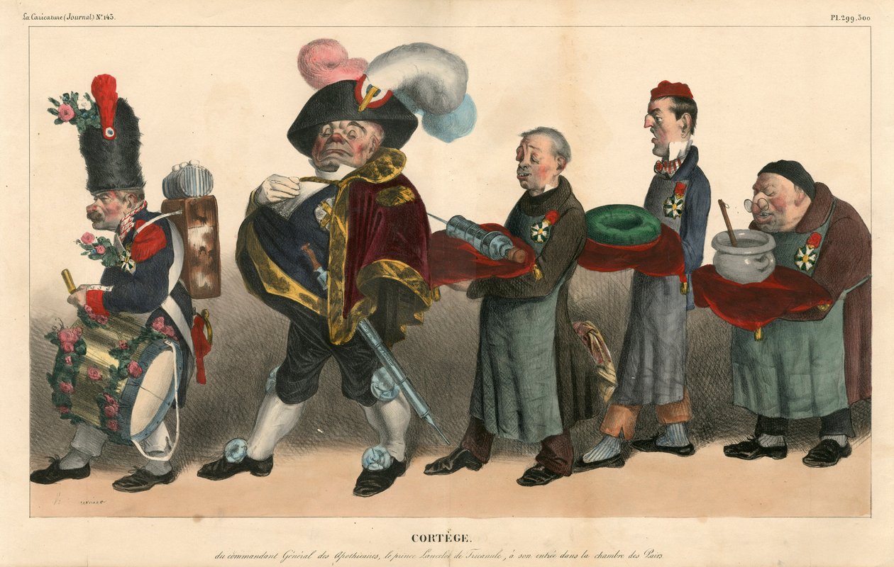 Politisk karikatur (1830), Satirisk i farver af Honoré Daumier