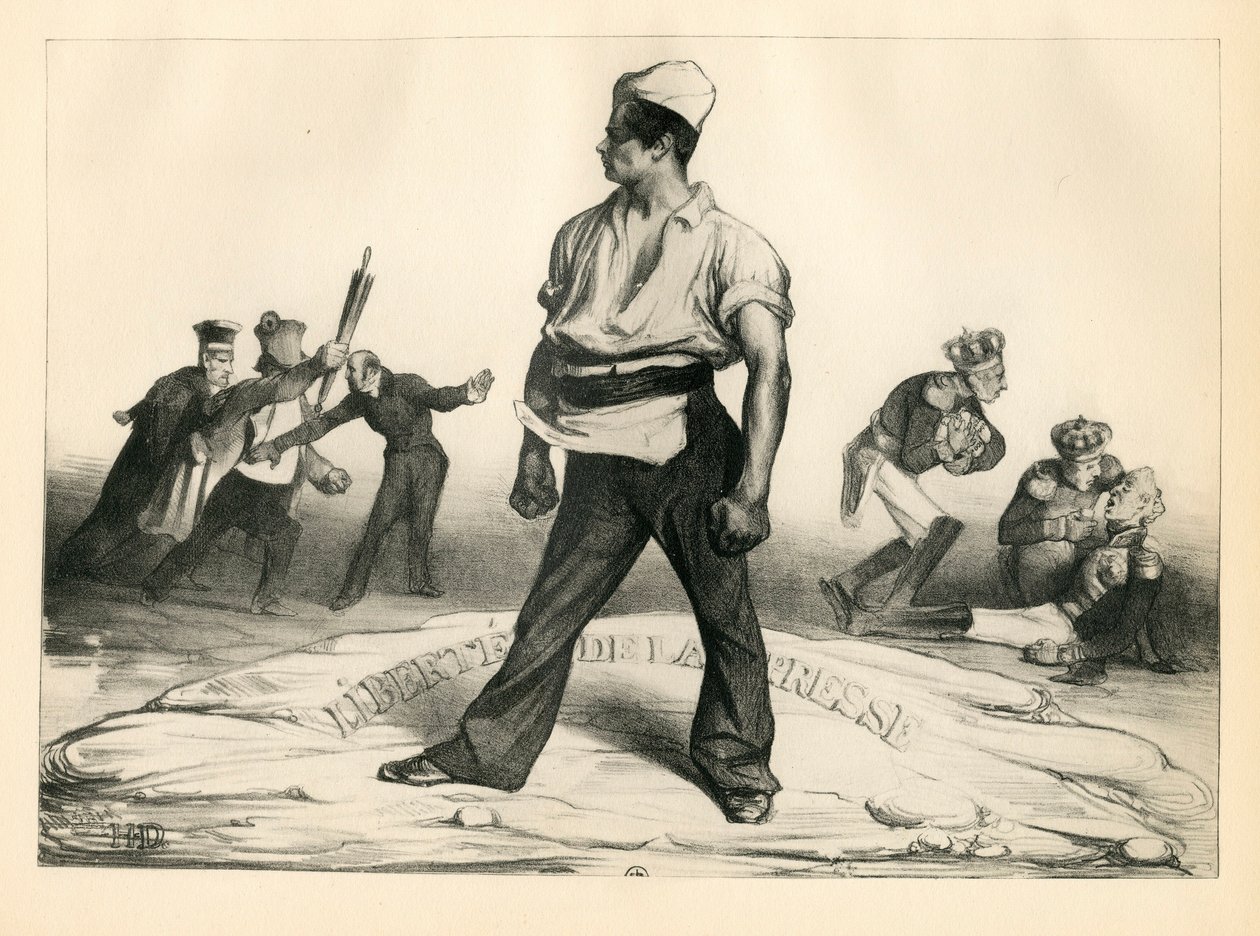 La Caricature (1830) Politisk, satirisk i B&W af Honoré Daumier