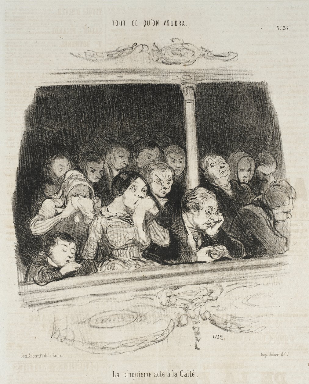 Femte akt på Gaîté af Honoré Daumier