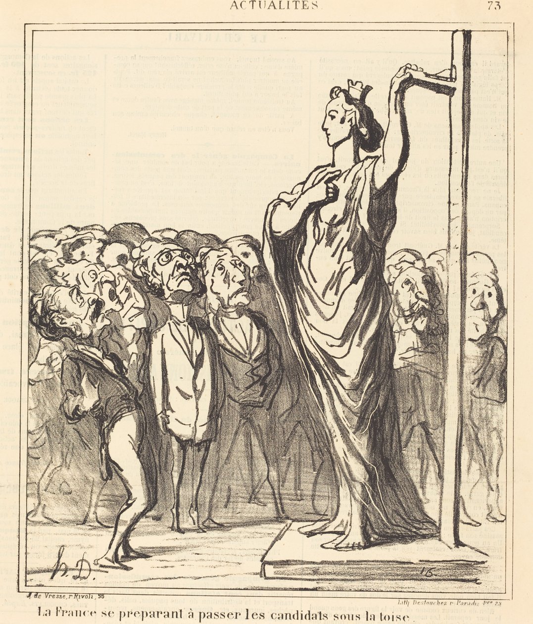 Frankrig forbereder sig på at passere... af Honoré Daumier