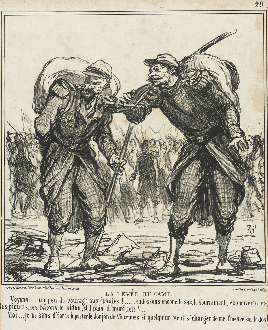 Opbrud fra lejren af Honoré Daumier