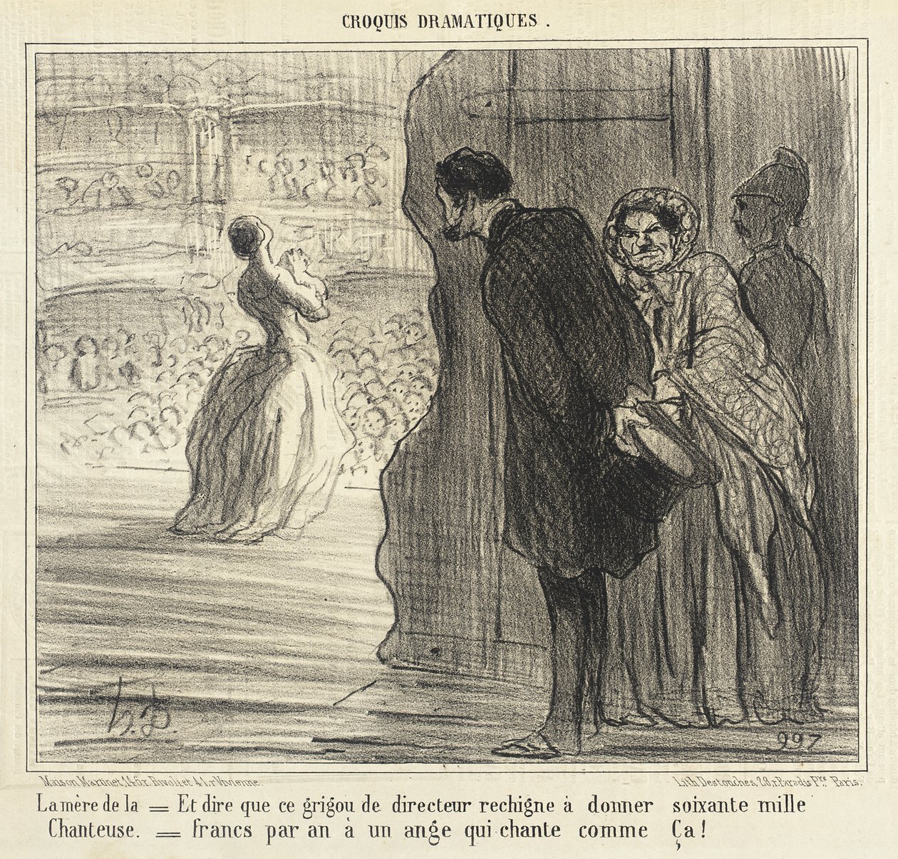 Sangerindens mor af Honoré Daumier