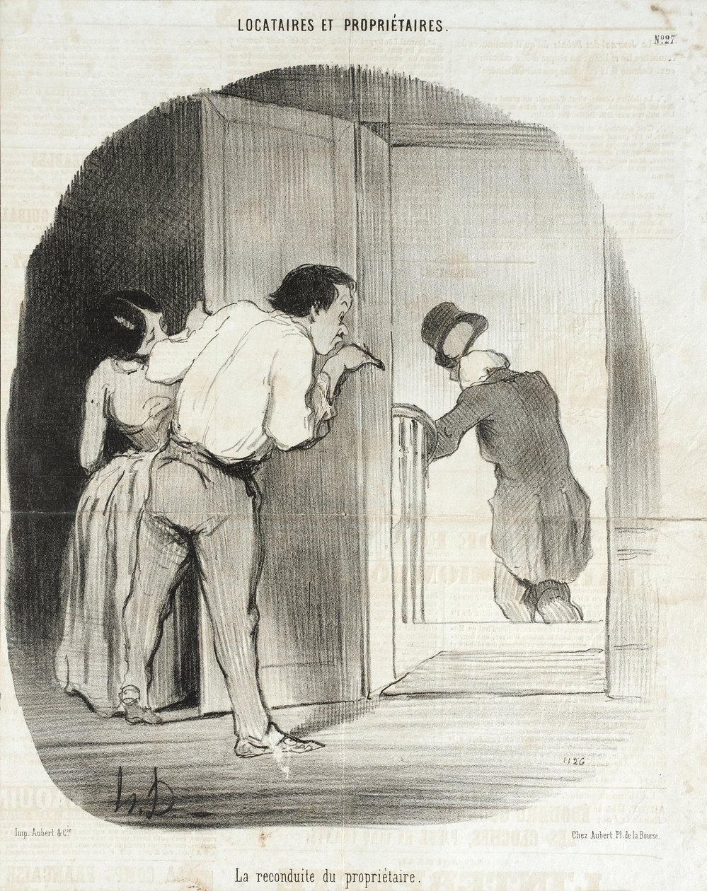 At følge ejeren hjem af Honoré Daumier