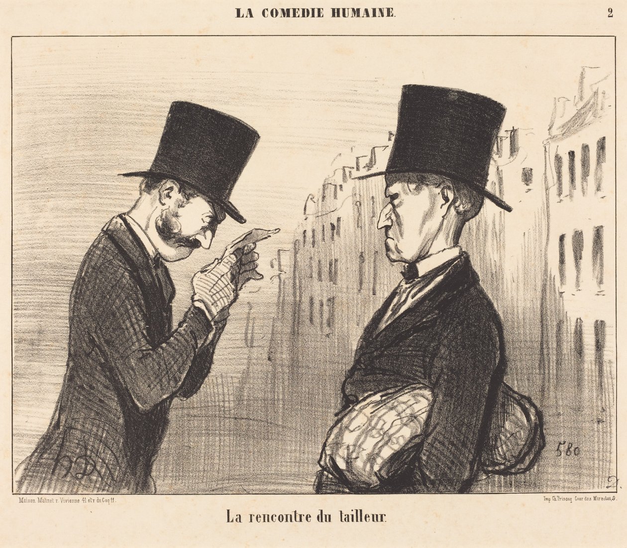 Skrædderens møde af Honoré Daumier