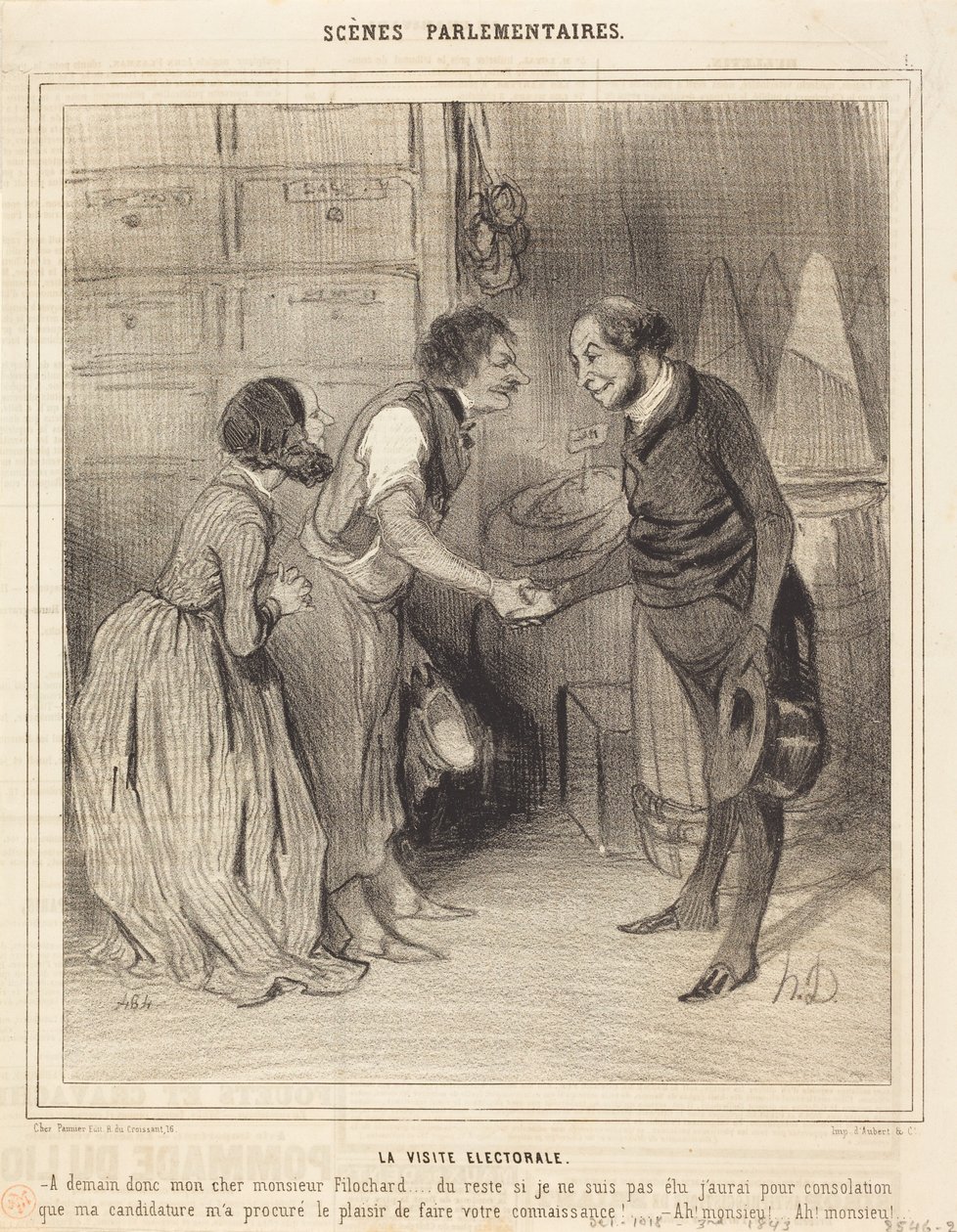 Valgbesøget af Honoré Daumier