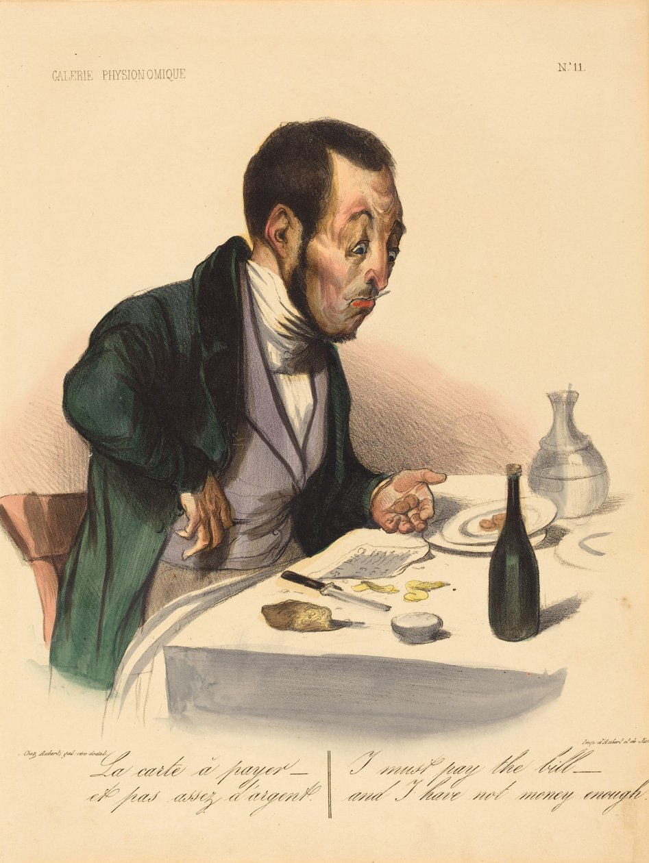 Regningen, der skal betales af Honoré Daumier