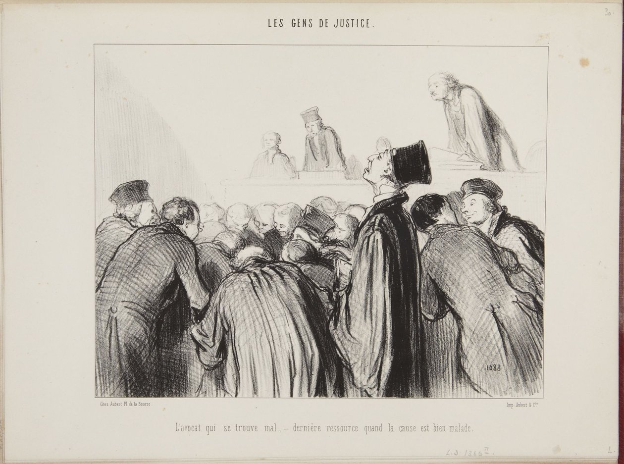 Advokaten, der føler sig utilpas - sidste udvej, når sagen er alvorligt syg af Honoré Daumier