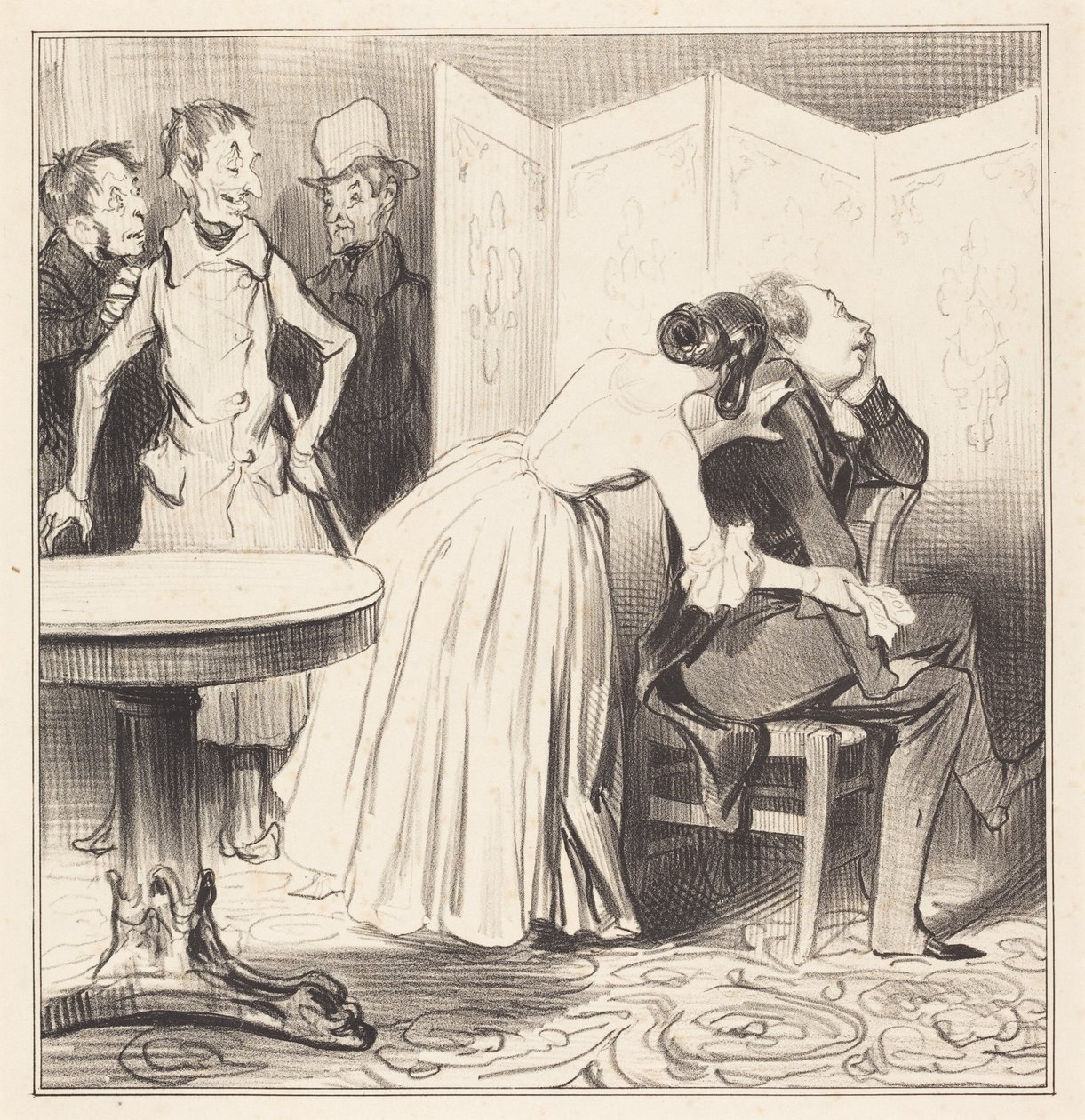 Chevalier des Adrets er elskeren... af Honoré Daumier