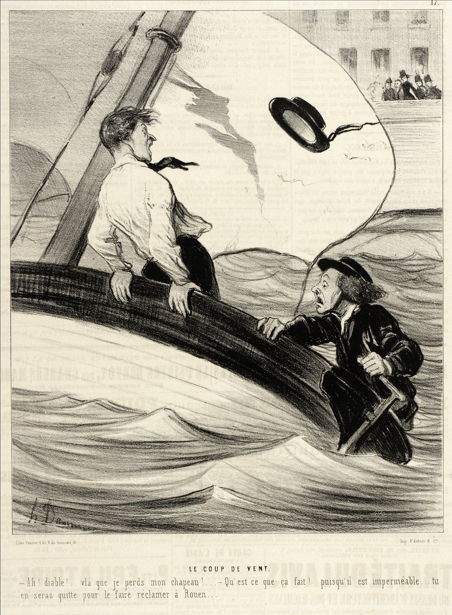 Vindstødet af Honoré Daumier
