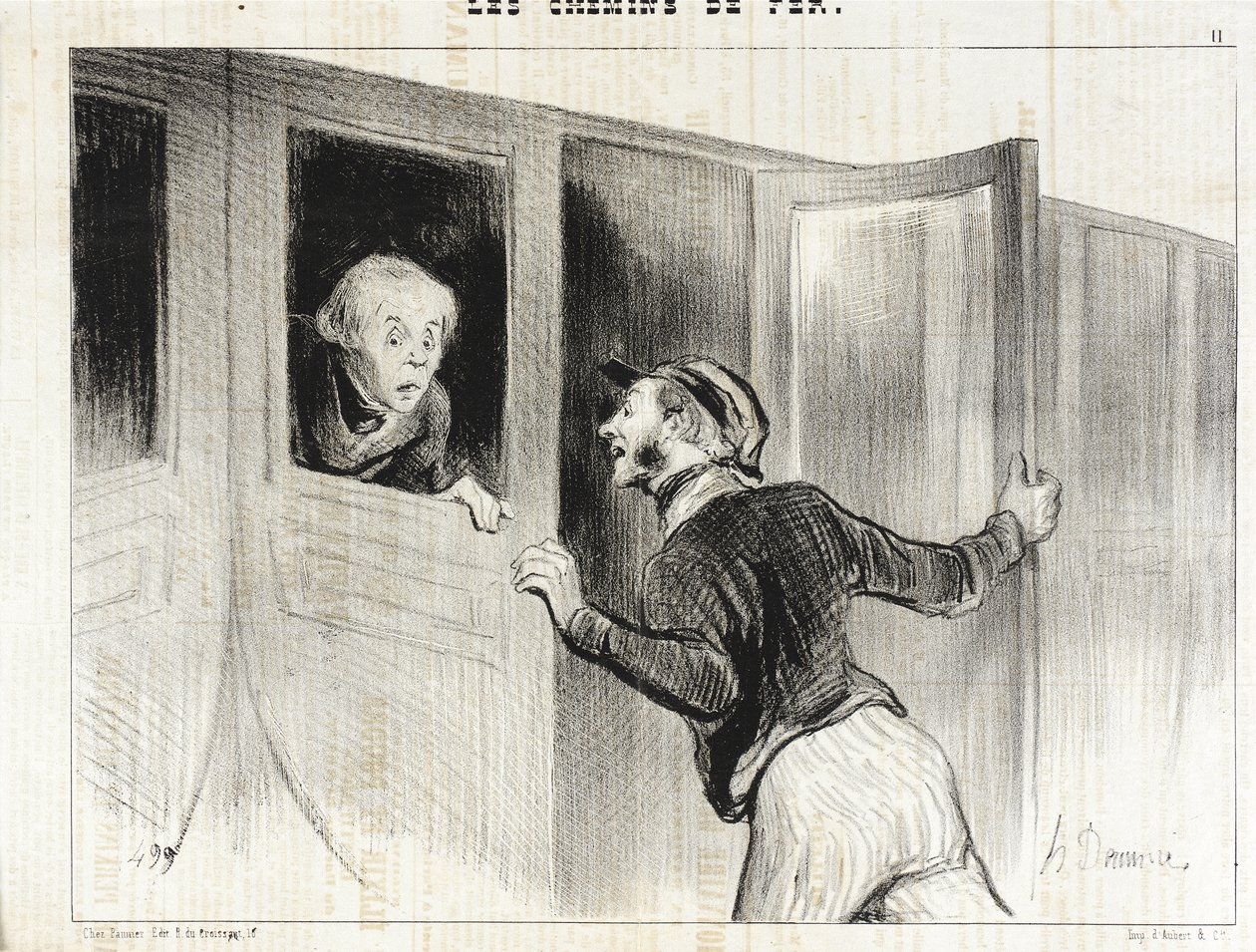 Faren ved at falde i søvn på rejse af Honoré Daumier
