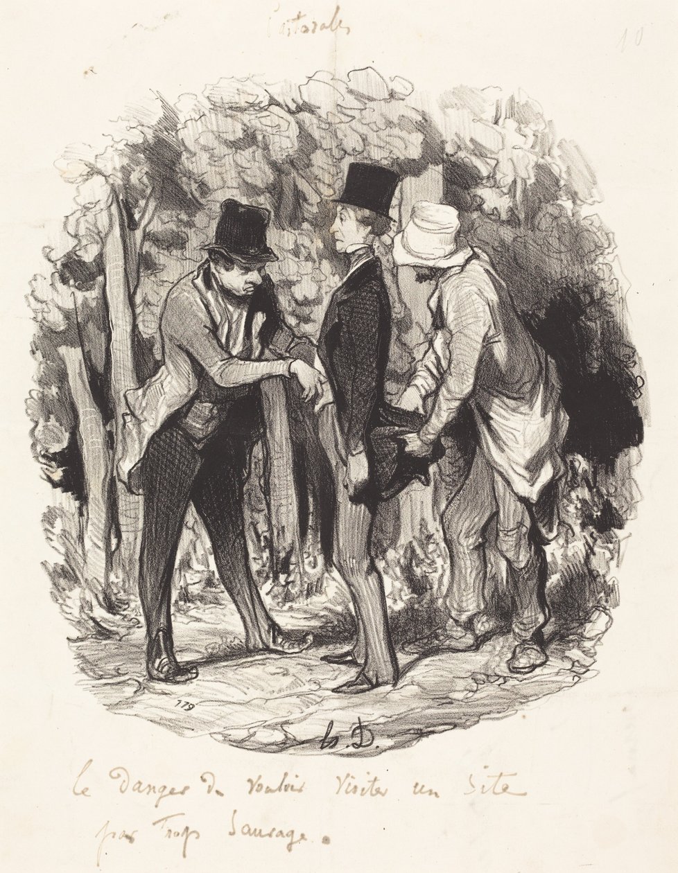 Faren ved at besøge et alt for vildt sted af Honoré Daumier