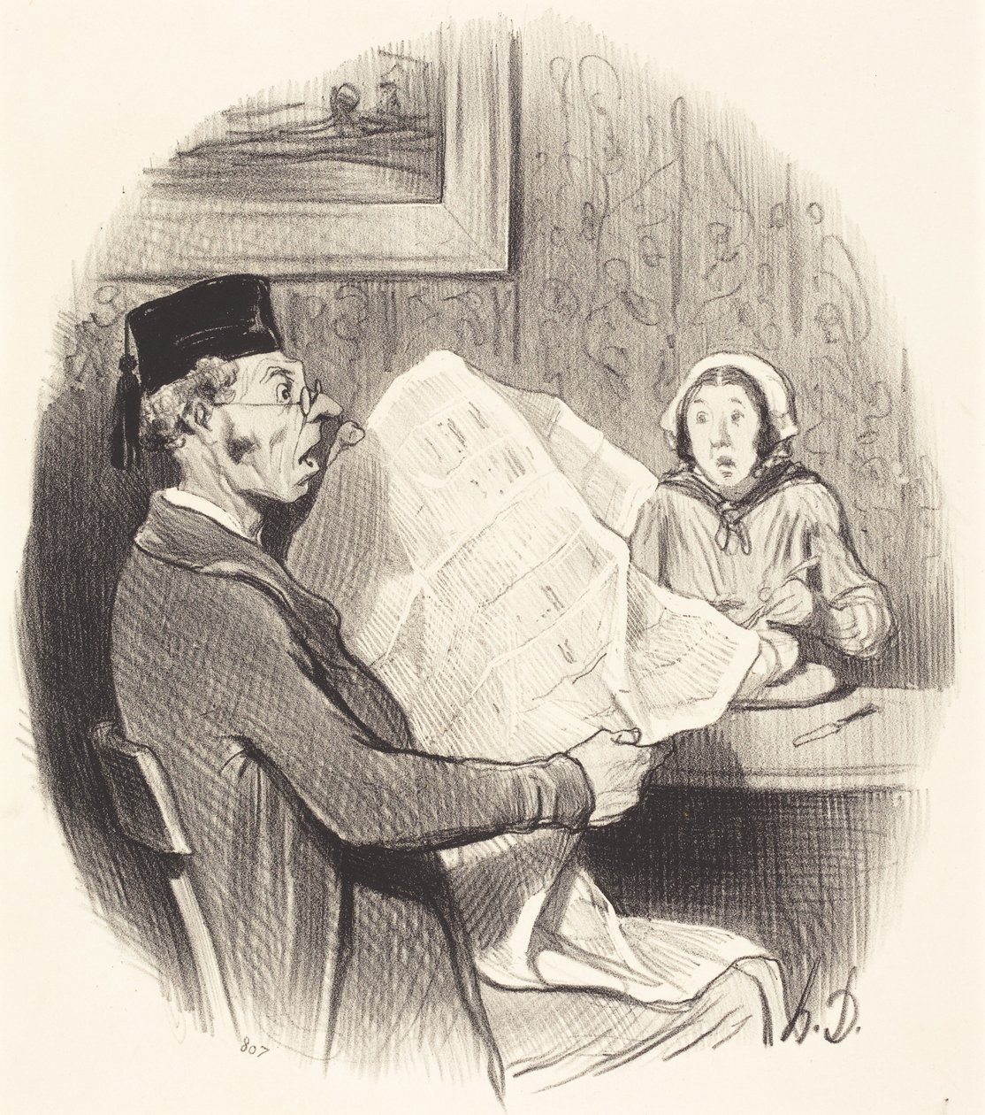 Det stadig mere monster Format af Honoré Daumier