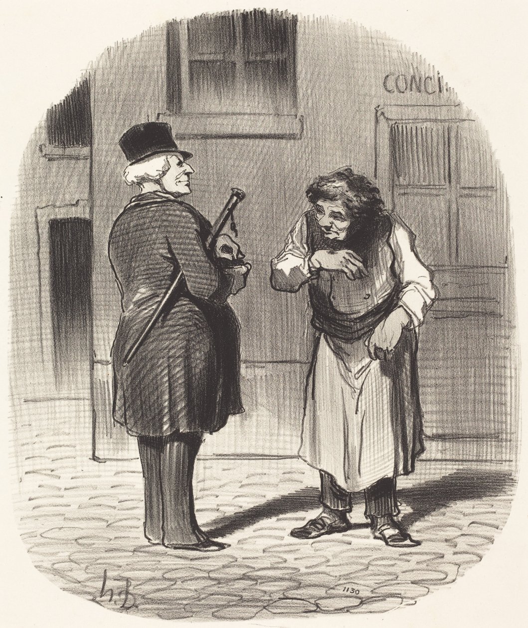 Nytårsdag af Honoré Daumier