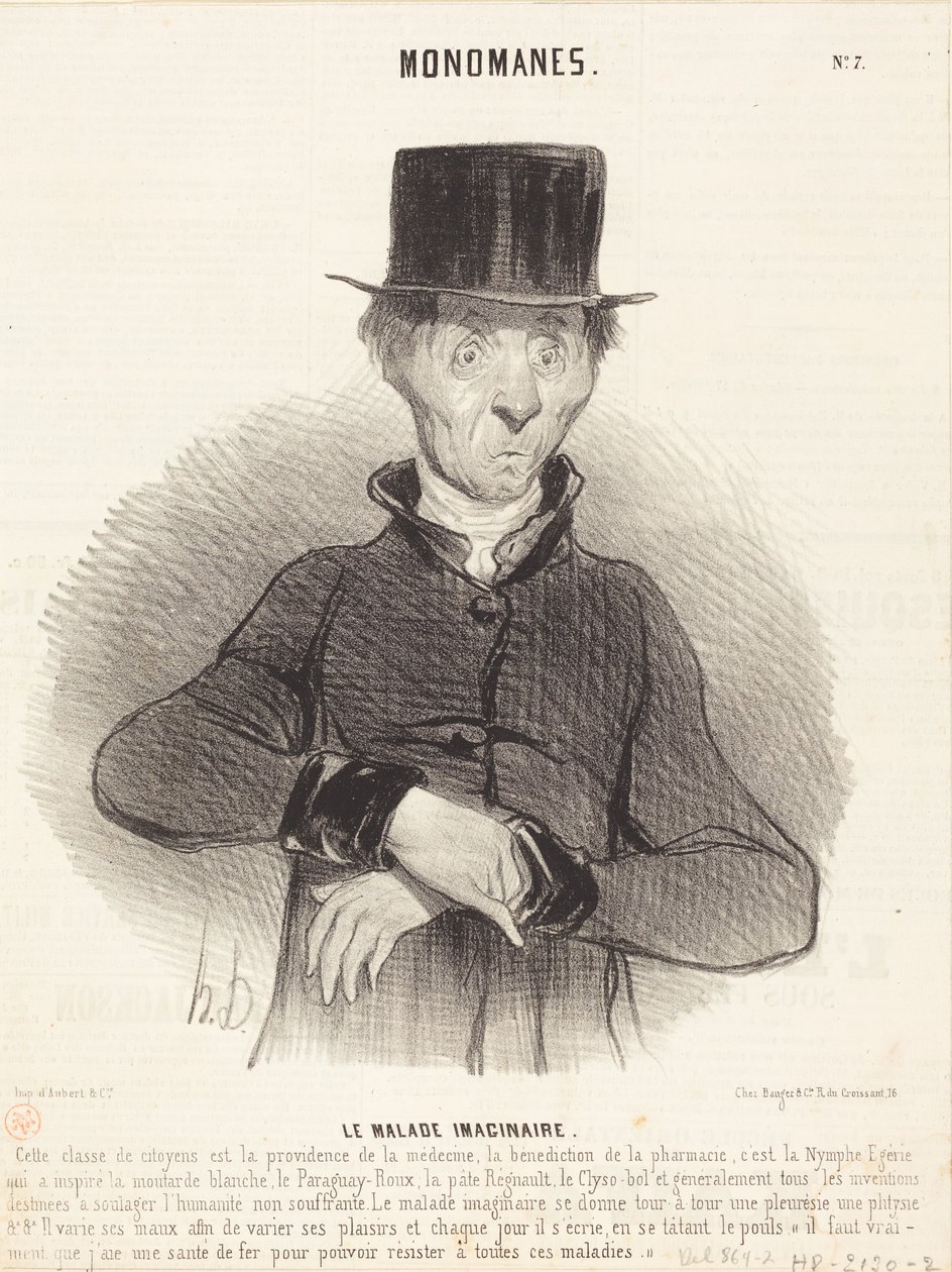 Den indbildt syge af Honoré Daumier