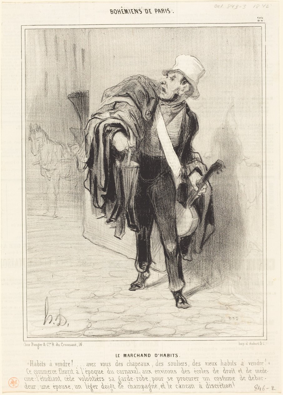 Tøjhandleren af Honoré Daumier