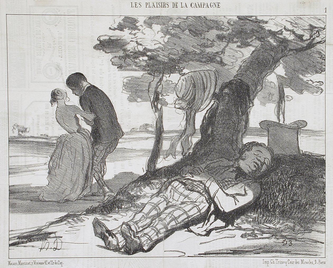 Den henfaldende ægtemand af Honoré Daumier