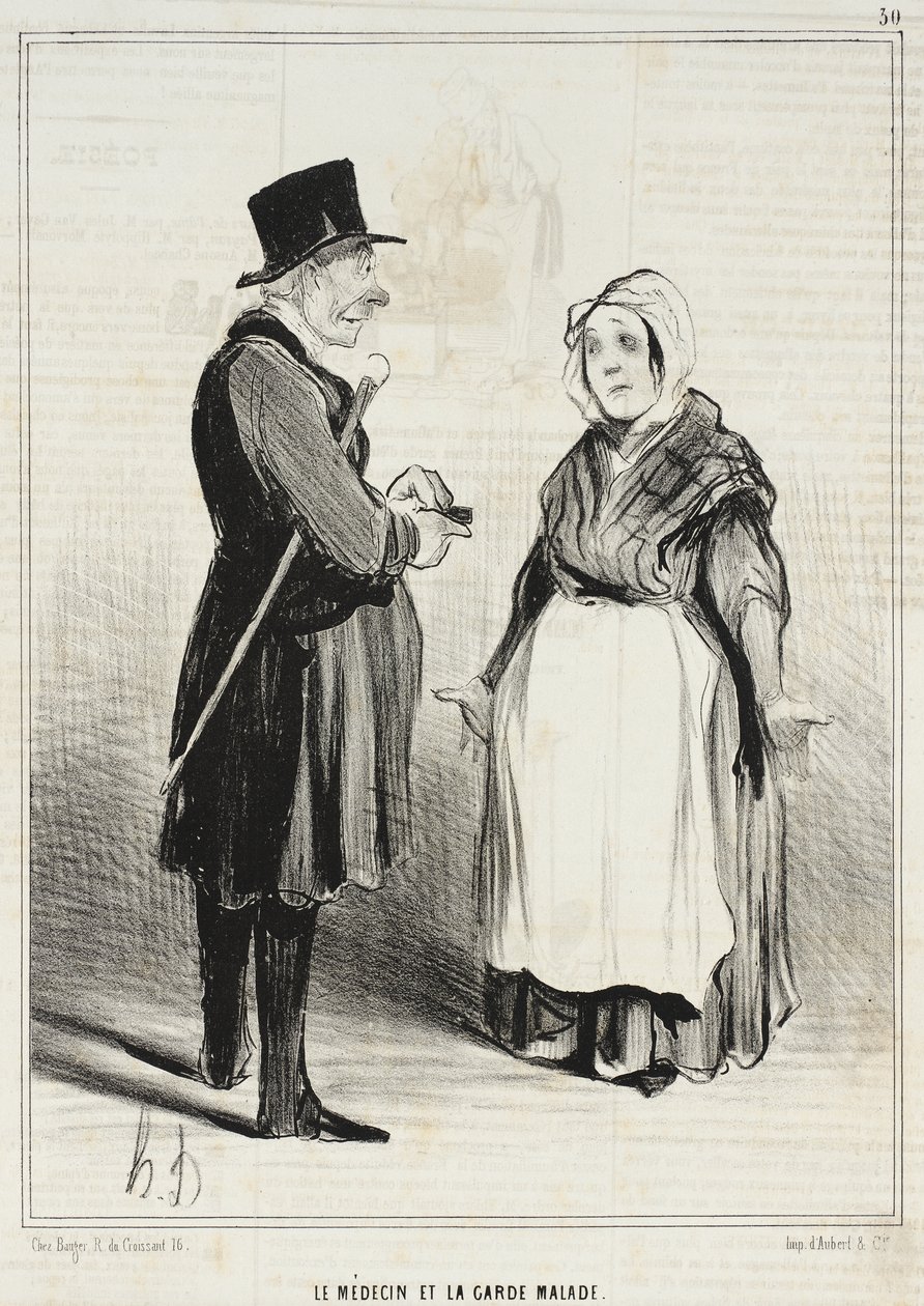 Lægen og sygeplejersken af Honoré Daumier