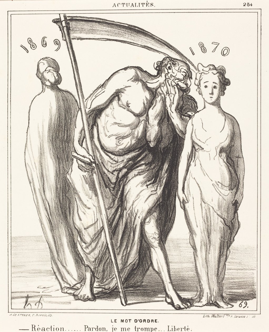 Løsenet: Reaktion... Tilgivelse... Frihed af Honoré Daumier