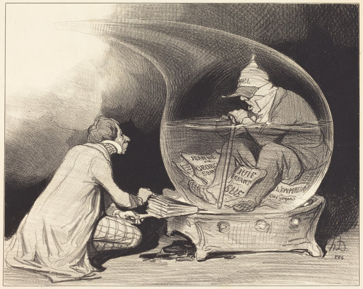 Foryngelsen af Le Constitutionnel af Honoré Daumier