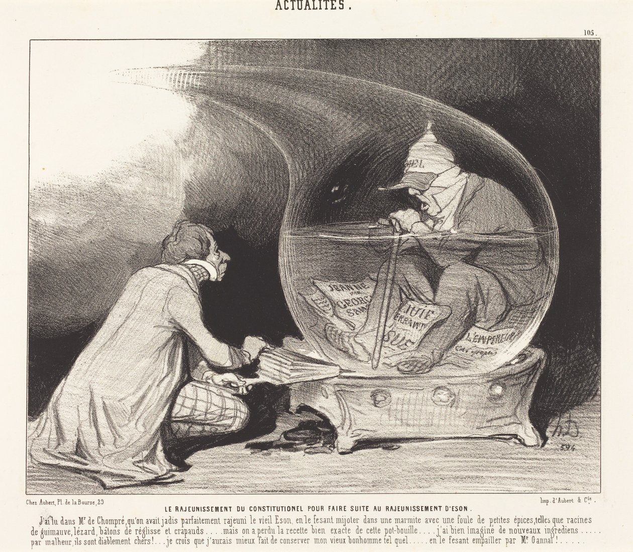Foryngelsen af Le Constitutionnel af Honoré Daumier