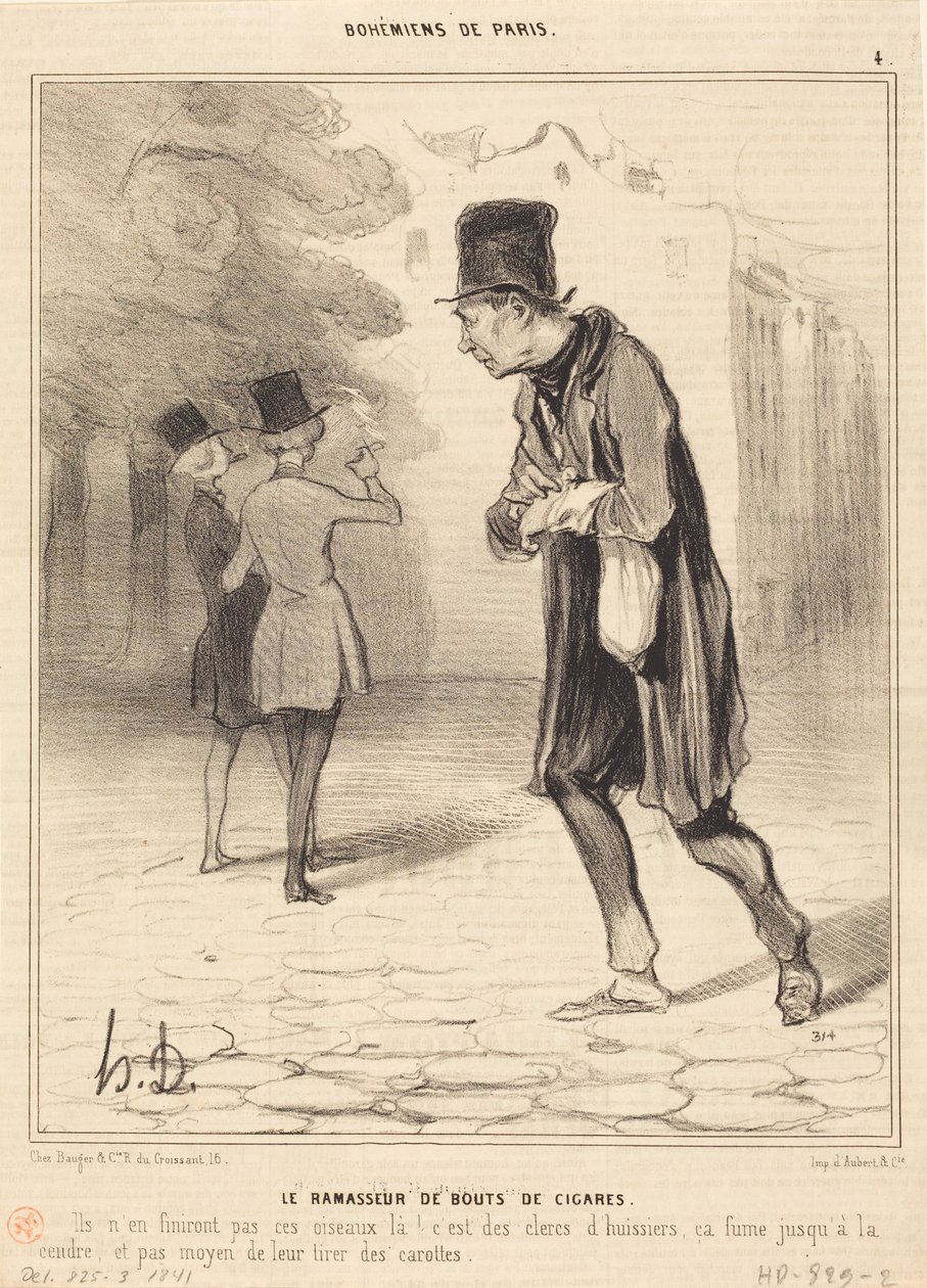 Samleren af cigarstumper af Honoré Daumier