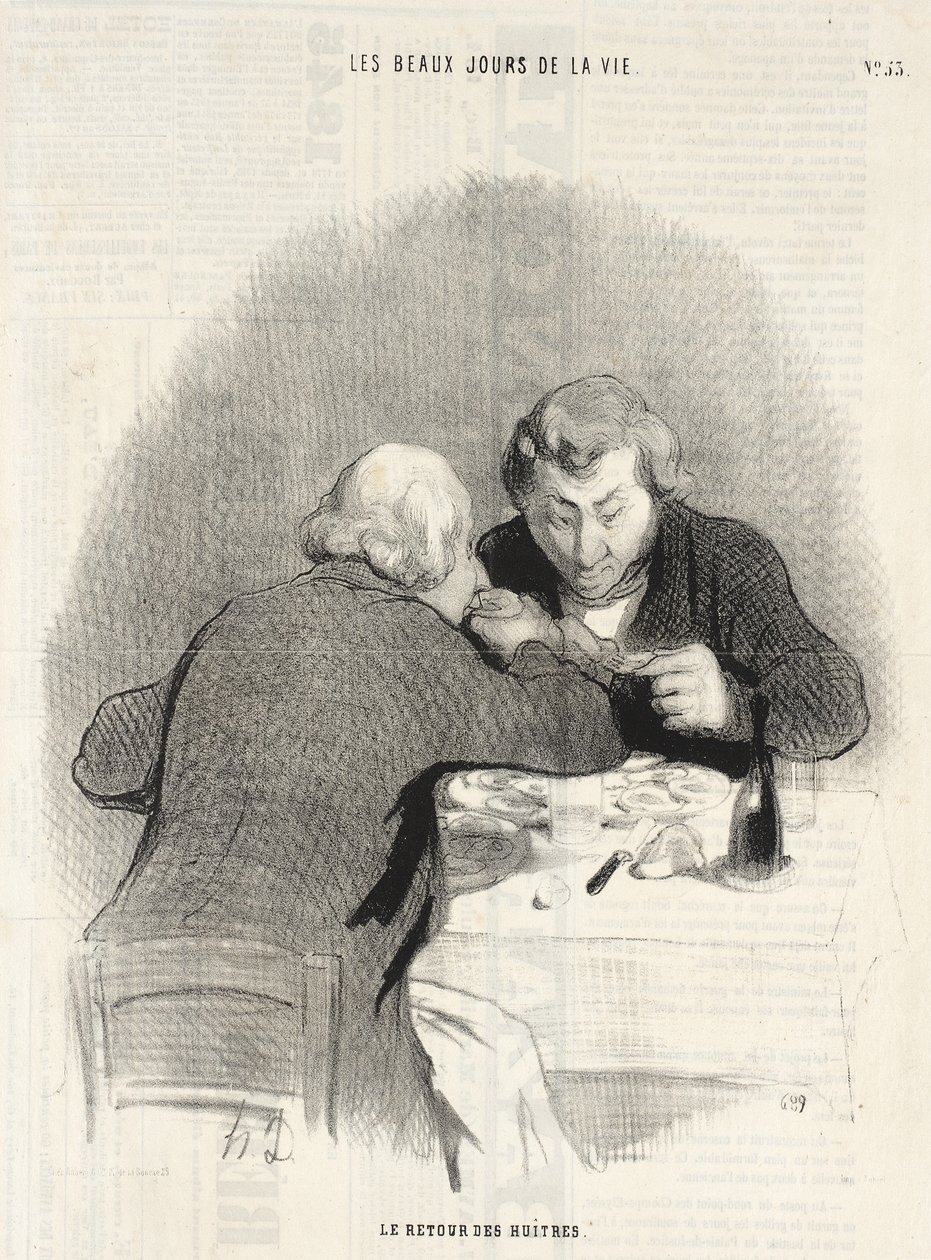 Østernes tilbagevenden af Honoré Daumier