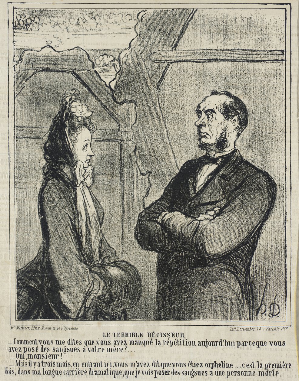 Den frygtelige forvalter af Honoré Daumier