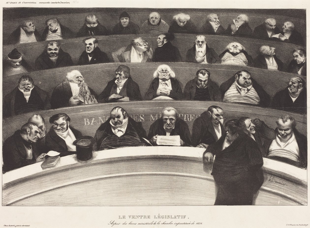 Den lovgivende mave af Honoré Daumier