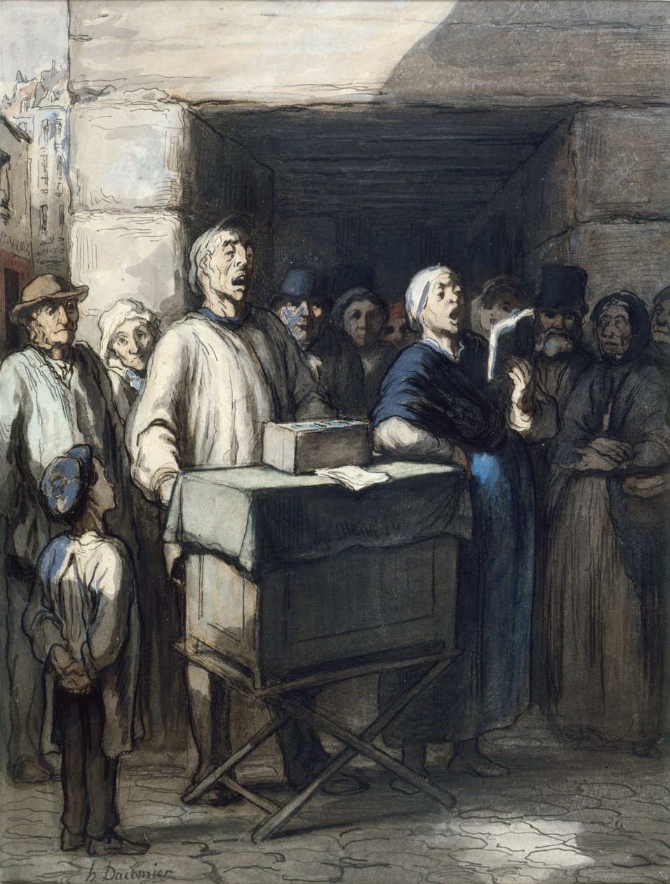 Gadorgelspilleren af Honoré Daumier