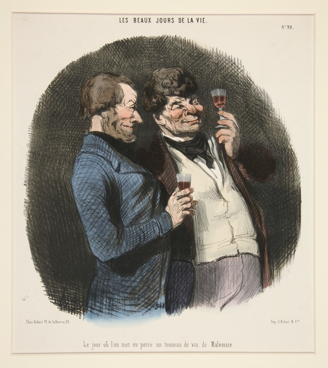 Dagen, hvor en tønde malvasia-vin tappes, fra Livets smukke dage af Honoré Daumier