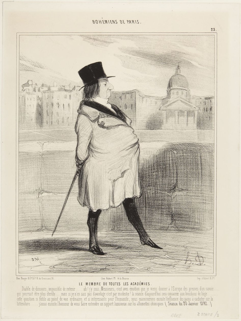 Medlemmet af alle akademier af Honoré Daumier