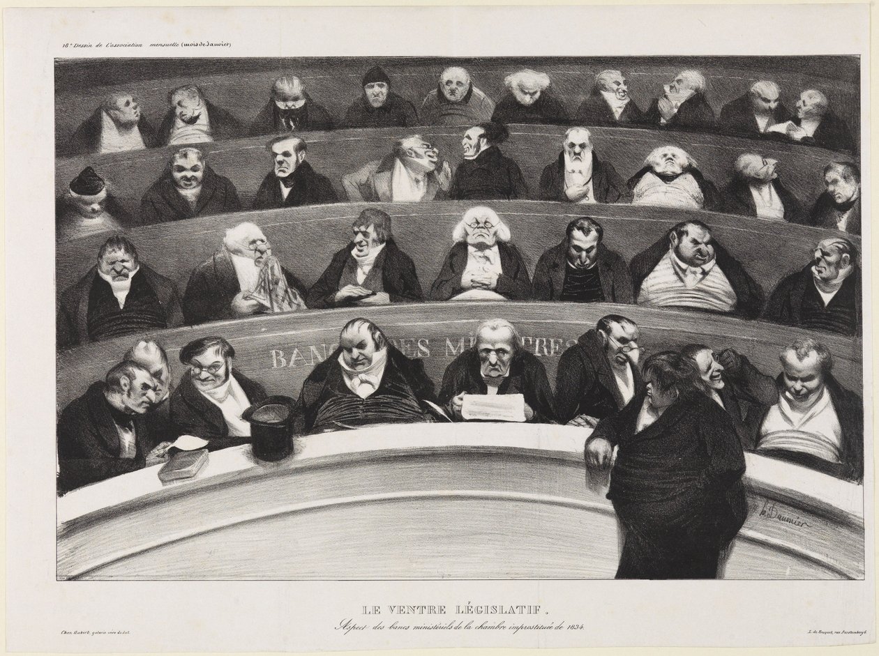 Den lovgivende mave af Honoré Daumier